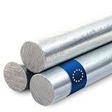 Stahl-Shop24 Rundstab feuerverzinkt 2000 mm Länge Durchmesser Ø 16 mm Stahl massiv für Bauprojekte Werkstatt Garten Konstruktion Schweißarbeiten Maschinenbau Montage Handwerk Außenbereich