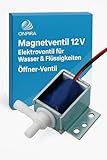 Onpira® 12V Magnetventil – Elektroventil für Wasser & Flüssigkeiten – Öffner-Ventil für Pneumatiksysteme – Ideal für Garten, Industrie & Technik