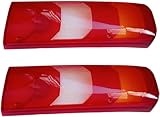 2 x Rücklichtglas Rückleuchtenglas Lichtscheibe Glas Rückleuchten Heckleuchten für Mercedes Actros MP4 LKW Anhänger E-MARK Rot Weiß Gelb