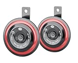 HELLA 3AM 012 588-341 Horn - HELLA STYLE HORN S98 SET - 12V - 115dB(A) - Frequenzbereich: 335/400Hz - Tiefton/Hochton - elektrisch - ECE - Gehäusefarbe: rot/schwarz - Menge: 2