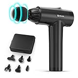 AERLANG Muskel Massagepistole, Massagegerät, Massage Gun mit 20 abgestimmten Intensitätsstufen, Muskelmassagegerät mit LCD-Anzeige-Touchscreen, Faszien Pistole mit 6 Massageköpfen (Schwarz) …