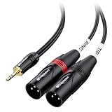 Cable Matters 3,5 mm auf XLR Kabel, 3,5 mm TR auf 2 XLR Kabel 1,8 m, Stecker auf Stecker