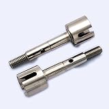 CrazyRacer for HPI Savage XS Flux Ken Block WR8 Flux and Bullet3.0 MT ST 109921 101228 HD AXLE 5X40MM -2pcs Set Silver