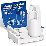 VIOKS SET 2x Türscharnierbuchse Ersatz für Bosch 00169301/169301 / 05384490/5384490 - Buchse für Kühlschrank Scharnier, Scharniere für Kühlschranktür Gefrierschrank Tür