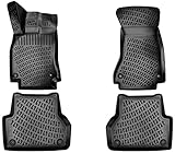 Walser NXT Gummifußmatten kompatibel mit Audi A4 B8 (8K2) 08/2007-12/2015, A4 B8 Avant (8K5) 11/2007-12/2015, A4 Allroad B8 (8KH) 04/2009-05/2016