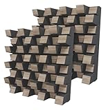 2er-Pack – Akustikdiffusor | 2D-Diffusor | Größe: 50 x 50 cm | Reflexion – Diffusion – Absorption – Schalldämmung | Wandkunstpaneel | Farbe: [SIRIUS (150mm) | Sonoma]