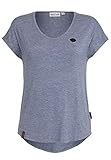 Naketano Damen T-Shirt Falscher Smiley, bluegrey-melange, L