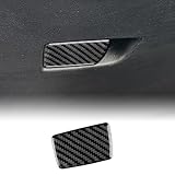 KUNGKIC Für Renault Clio 5 MK5 2020 2021 2022 2023 2024 2025 Kohlefaser Auto Co-Pilot Beifahrersitz Werkzeugkasten-Schalter Aufkleber Dekorative Innenbereich Zubehör,Geschenk (Schwarz)