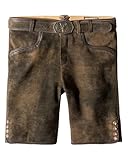 Stockerpoint Herren Fred Trachtenlederhose, Bison gespeckt, 54