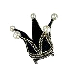 BPURB Frauen Gothic Lolita Zirkus Clown Hut Narren Krone Mini Zylinder Halloween Kostüm Stirnband Tiara für Karneval Cosplay Party