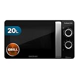 Cecotec Pro Clean 3150 Mikrowelle 700 W Quarz Grill 800 W 20 L Hochpollierte Silver Frontspiegeltür Licht 3 D Wave Ready 2 Clean 30 Min Grarzeit Timer 6 Stufen 2 Drehregler In Silber Schwarz