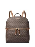 Michael Kors Dallas Medium Signature Logo Backpack Brown