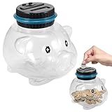 HENGBIRD Digitale Spardose mit Münzzähler Spardose mit Zähler, Sparschwein mit Automatische LCD Anzeige Sparschwein Groß Kapazität Sparschwein Geburtstag