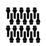 20 Radschrauben Radbolzen Kegelbund schwarz M14x1,5 28mm