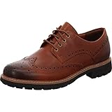 Clarks Herren Batcombe Wing Derbys, Dark Tan Lea, 43 EU