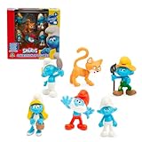Die Schlümpfe Set mit 6 Figuren 5,5 cm, Davon 1 Exklusive Gargamel-Figur, Spielzeug für Kinder ab 3 Jahren, PUF141
