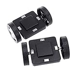 ROSENICE 2 Stück Magnet Räder für Magnetische Bausteine Konstruktionsspielzeug (Schwarz)