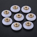 Without brand KF-Wheels 8pcs Bad Duschtüren Roller/Runners Räder Rollen 18mm Durchmesser Rad-Ersatzteil for Duschkabinen Kabinen Runner