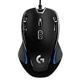 Logitech G300s Gaming-Maus mit 2,5K DPI Sensor, USB-Anschluss, RGB-Beleuchtung, 9 programmierbare Tasten, Taste zur DPI-Umschaltung, anpassbare Spielprofile, Ultraleicht, PC/Mac - Schwarz