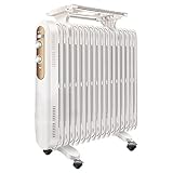 HNCXHX Öl Radiator Elektroheizung Mobil Elektrische Ölheizung 17 Rippen, 3000 W ölgefüllter Heizkörper, mit einstellbarem Thermostat, 3 Heizmodi für das Home Office