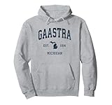 Gaastra Michigan MI Sportdesign im Vintage-Stil, athletisch, Marineblau Pullover Hoodie