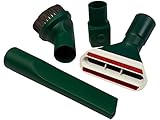 4-teiliges Düsen-Set Bürsten-Set | Fugendüse + Möbelpinsel+ Polsterdüse + Wappenadapter| grün kompatibel mit Vorwerk Kobold VK 118 119 120 121 122, Tiger VT 250 251