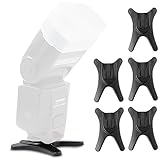 ECENCE 5X Blitzstandfuss mit integriertem 1/4 Zoll Stati Universal für Standard ISO Blitzschuh z.B. kompatibel mit Nikon Canon Olympus Panasonic Pentax Sigma Metz Nissin Yongnuo