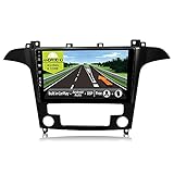 JOYX Android 10 Autoradio Passt für Ford S-Max (2007-2008) - [4G+64G] - Eingebaut DSP/Carplay/Android Auto - Kamera MIC KOSTENLOS - 9 Zoll 2 Din - Lenkradsteuerung 4G WiFi BT DAB Fast-Boot 360-Kamera