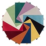 BENECREAT 12PCS 29x20cm Samtstoff Verschiedene Farben Doppelseitige Plüschsamtstoffblätter Samtmöbelmaterial für DIY Craft Sewing Handmade Dolls
