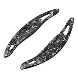 ontto Schaltwippenverlängerung für Porsche Panamera New Energy 2018–2020, Kunststoff-Lenkrad-Paddel-Schaltbezüge für Macan Cayenne 911 718 921 Spyder, schwarzes geschmiedetes Carbon-Muster