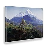 Giallobus - Gemälde - Caspar Friedrich - Der Watzmann - Leinwand - 100x70 - Bereit zum Aufhängen - Moderne Gemälde für zu Hause