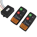 WODHMIEY Winch Remote Control Kit, Universal Drahtlose Seilwinde Fernbedienung Set mit 2 Fernbedienungen und 1 Empfänger, Hohe Empfindlichkeit mit 25m Reichweite, für 12V/24V Autos, ATVs, Lastwagen