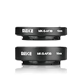 Meike MK-S-AF3B Auto Focus Kunststoff Verlängerungsrohr Makro Adapter Ring für Sony NEX 3 NEX 5 NEX 6 A6000 A6100 A6300 A6400 A6500 A6600 A7 (10mm +16mm)