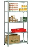Schraubregal "Rudi" mit 150 kg Fachlast und 1.200 kg Feldlast (2000 x 870 x 600 mm (HxBxT) Grundregal mit 5 Stahlfachböden
