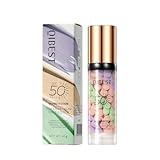 3-in-1 Face Primer with SPF 50 – Colour Corrector & Pore Minimiser, Long-Lasting Hydrating Primer for Smoother Skin, Oil Control & Tone Correction Makeup Base