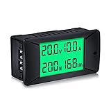 DC Batterie Amperemeter Voltmeter Monitor, Digitale DC 0-300A/300V Smart Shunt Multimeter Leistungsmesser Messgerät Kapazität Spannung Strom für Batterie Autos RV Solar System