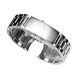 sooponu Herren-Uhrenarmband aus Stahl für Omega Seamaster 300 Speedmaster 600 Ocean's Heart(Five,22mm)