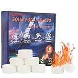 LANXUANR Festbrennstofftabletten Feueranzünder für den Kamin, für den Innen- und Außenbereich, für Lagerfeuer, Grillen, Feueranzünder für Grill und Holzofen (16 Stück*15g)
