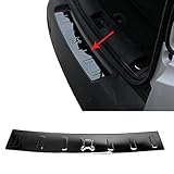OMAC Ladekantenschutz Stossstangenschutz Heckstossstange kompatibel mit Jeep Renegade 2015-2022 | Auto Innen Zubehör Kofferraum Kratzschutz Selbstklebend Dark Chrom
