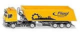 siku 3537, LKW mit Muldenkipper, 1:50, Metall/Kunststoff, Gelb, Kippbare Mulde
