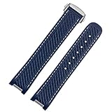 HEYOZURY Uhrenarmbandfür Omega 20mm Silikon Männer mit Edelstahl Faltschließe Ersatz Armband Original Armband for Omega SEAMASTER Planet Oceanm