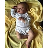 Lonian 50cm Neugeborenes Baby lebensechte echte Soft-Touch-Qualitäts-Sammler-Kunst-Reborn-Puppe mit Hand-Zeichnung-Haar-Puppe