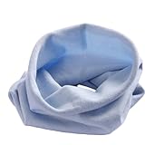 YWTAENOH 100 % Kaschmir, gestrickter Loop-Schal, wärmer, kaltes Wetter, Halstuch, weich, klobiger Schal für Damen und Herren, hellblau, One size