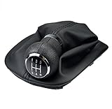 L & P Car Design L&P A257-4 Schaltsack Schaltmanschette Schwarz Schaltknauf 5 Gang kompatibel mit VW Passat 3B 3BG B5 2000-2005 Rahmen Komplettset 12mm Knauf Plug Play Ersatzteil für 3B0711113