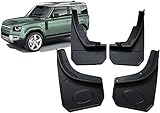 XIZHAO 4 Stück Auto Schmutzfänger für Land Rover Defender 2020-2021, Rad Vorne und Hinten Spritzschutz Schmutzfänger Kotflügel mit Schrauben Protector, Auto Styling Zubehör