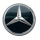 Aufkleber 4 x 55 mm kompatibel mit Mercedes Benz radkappen nabenkappen nabendeckel Silikon