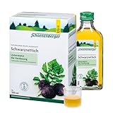 Schoenenberger - Schwarzrettich naturreiner Heilpflanzensaft - 3x 200 ml (600 ml) Glasflaschen - unterstützt die Verdauung - traditionelles pflanzliches Arzneimittel