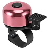 Binudum Fahrradklingel Mountainbike Retro Mini Fahrrad Klingel Laut 120 db Widerstandsfähigem MTB Rennrad Radfahren Fahrradglocke für Kinder und Erwachsene (Rosa)