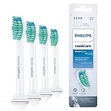 Philips Sonicare Original Aufsteckbürste ProResults HX6014/07, bis zu 2x mehr Plaqueentfernung, 4er Pack, Standard, Weiß