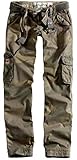 Surplus Raw Vintage Ladies Premium Slimmy Damen Cargohosen für Frauen, Woodland, Größe 42